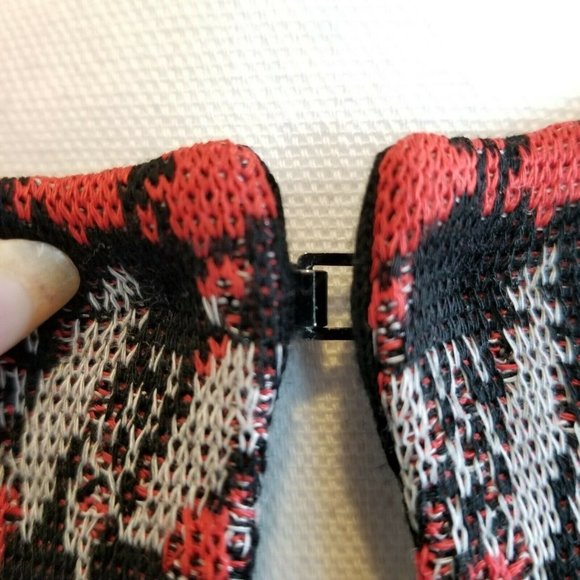 Ming Wang Houndstooth Cardigan Sweater Red Black Gray‎ Petite X-Small PXS - Picture 5 of 8